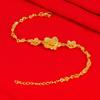 Pulsera de Flor Vintage de Oro Arena de Vietnam Elegante Popular Pulsera de Capullo de Flor de Cinco Piezas Pulsera Regalo de Boda Novia