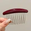Pente para Cabelo com Estampa de Leopardo Retrô Doce Sem Costura com Múltiplos Dentes Estilo Coreano High-End Versátil Presilha de Cabelo para Mulheres Adultos Acessórios de Cabelo Headwear