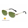 Gafas de sol fotocromáticas sin montura de forma cuadrada, moda europea y americana, nuevas 2026, gafas de sol para hombre con montura de corte diamante y estampado de leopardo, estilo transfronterizo