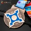 Medallas Metálicas Pintadas Rotatorias Personalizadas para Competición, Medallas de Aleación de Zinc para Eventos de Maratón, Medallas Personalizadas para Eventos Deportivos