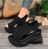 Sandalias Deportivas Flyknit Tallas Grandes Transfronterizas para Mujer 2026 Verano Nuevas Sandalias para Mujer Plataforma Moda Suela Gruesa que Aumenta la Altura
