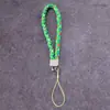 Lanyard para teléfono móvil al por mayor de fábrica, cordón para llavero de cámara de cuero PU, cuerda de muñeca para teléfono móvil de pareja, cuerda tejida de cuero
