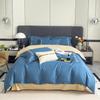 Conjunto de Cama de Quatro Peças 23 Algodão Lavado Lençóis Escovados Solteiro Dormitório Estudantil Conjunto de Três Peças Capa de Edredom 4 Cor Pura