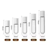 Botellas de Aceite Esencial Rollerball de 3ml 5ml en Stock del Fabricante, Botellas Rollerball Redondas Transparentes de Fondo Plano para Esencias, Botellas Dispensadoras Rollerball para Aceite Esencial