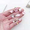 1 Gota rosa aceite DIY accesorios de joyería hechos a mano aleación colgante pequeño aretes aretes colgante de collar material