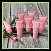 Manguera mate transparente botella de limpiador facial de 10 ml manguera de acondicionador botella de crema de manos de 10 g manguera cosmética tubo de pasta de dientes
