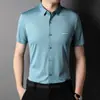 TikTok Ropa de Hombre Ropa de Papá Camisa de Manga Corta Sin Costuras de Verano Para Personas de Mediana Edad y Jóvenes Cuello Solapa Camisa Fina para Hombre para Pelo