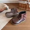 Botas Cortas de Moda Otoño/Invierno 2025 para Niñas, Botas de Cuero Estilo Coreano Princesa a Media Pantorrilla, Zapatos Birkenstock para Niños