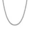 Collar de Tenis de Moissanita Plata de Ley S925 Estilo Europeo y Americano Hip-Hop Versátil Joyería de Alta Gama Hip-Hop Europeo y Americano Versátil