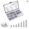 Conjunto Combinado de Parafusos Sextavados com Cabeça Panela de Aço Inoxidável 500/540/900/570/880/520 em Caixa