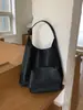Grande Capacidade Retrô Couro Macio Fashionável Simples Cor Sólida Versátil Grande Capacidade Trabalho Deslocamento Bolsa Tote de Ombro Grande Tecida