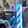 2026 Poste Giratorio de Peluquería Tira LED Motor Rotación Puerta de Barbería Caja de Luz para Cabeza Colgante de Pared Impermeable para Exteriores Más Brillante