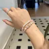 [Cristal Real] Pulsera Pulsera Lujo Accesible Gama Alta Amarillo Blanco Morado Pulsera de Cristal Natural Pulsera Joyería Pequeña para Mujer Venta al por Mayor