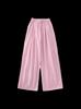 Pantalones para Niñas Primavera y Otoño 2025 Nuevo Estilo Occidental Sueltos Niñas Grandes Pantalones de Moda de Pierna Ancha de Seda Helada Arrugada Yamamoto