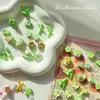 Liga Verde Cor Fofa Urso Laço Garra de Gato Borboleta Flor DIY Pulseira de Mão com Contas Material
