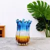Vaso de vidro leve, luxuoso e sofisticado, feito à mão, para mesa de jantar, mesa de centro e decoração de arranjos florais hidropônicos de alta qualidade.