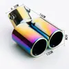 Accesorio decorativo universal para modificación de tubo de escape de coche transfronterizo, silenciador de acero inoxidable, cubierta de escape de doble tubo