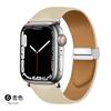 Adecuado para correa de reloj applewatch serie completa disponible ultra moda Hebilla plegable magnética correa de reloj de cuero ajustable