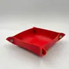 Estilo nórdico alto valor de color caja de almacenamiento de mesa de sala de estar de cuero PU bandeja de almacenamiento para el hogar al aire libre plato de frutas de cuero protección del medio ambiente