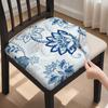 Juego de Fundas para Sillas de Comedor de Casa de Color Sólido Impresas Transfronterizas, Funda Elástica a Prueba de Polvo para Banco, Juego de Fundas para Sillas de Cuatro Esquinas, Juego de 5 Piezas