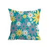 Funda de Almohada Energética de Margarita Primaveral con Estampado de Texto Fresco, Almohada Decorativa para Sofá Dormitorio, Funda de Cojín Estilo Pastoral