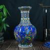 Garrafa hexagonal de esmalte antigo com flor e pássaro Cerâmica chinesa de Jingdezhen Decoração para casa sala de estar Vasos artesanatos ornamentos