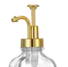 Suministro directo de fábrica botella cuadrada de vidrio de 16 oz botella dispensadora de jarabe Presionar 500 ml cocina baño botella de jarabe