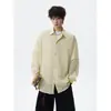 Camisa de Manga Larga para Hombre, Rosa, Transpirable, Lino Dopamina, Chaqueta Ligera de Verano con Protección Solar, Camisa Casual de Seda Helada
