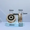 Máquina de mola com ranhura pequeno rolamento tipo U tipo V tipo H ranhura Guia de endireitamento Polia tamanho 6*21*6