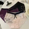 El Morado Tiene un Encanto~ Calzones Sexys de Encaje para Mujer, Rojo para el Año de Nacimiento, Calzones Transpirables de Deseo Puro para Niñas, Diseño Hueco