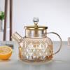 Bule de vidro resistente a altas temperaturas, chaleira de água fria, bule de chá com filtro, bule de chá de flores espesso para uso doméstico, bule de chá fervente, conjunto de chá com água fervente