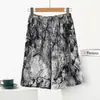 Calça de Pijama Masculina de Algodão e Seda para o Verão, Shorts Finos e Largos que Podem Ser Usados Fora de Casa, Shorts de Praia de Cinco Pontos para o Pai, Roupa Casual para Casa