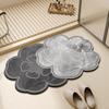 Alfombra de Baño Nube Estilo Alemán, Alfombra Fuerte Absorbente de Tierra de Diatomeas, Alfombra de Inodoro de Secado Rápido, Alfombrilla Suave para Entrada de Baño
