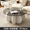 Mesa de centro de vidrio para uso doméstico, mesa auxiliar moderna de lujo ligero, mesa pequeña simple y moderna para sala de estar de apartamento pequeño, mesa de té minimalista