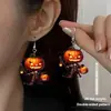 Pendientes de Calabaza de Terror de Halloween Transfronterizos Forma de Fantasma Dibujo Animado Acrílico Plano Pendientes Colgantes 2D