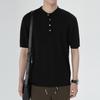 Camiseta de Punto Versátil de Verano Casual con Mangas Cortas y Estilo Maduro, Cuello Redondo, Manga Media, Camisa Base de Negocios Moderna, Estilo Corto