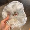 Lazo de encaje estilo coreano ligero de lujo con diseño de sirena Ji, círculo intestinal grueso, nicho femenino, dulce corbata de cuerda, elegante súper hada, accesorios para el cabello de moda.