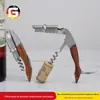 Wooden Handle Wine Opener, Wine Sommelier Knife, Multifunctional Bottle Opener, Portable Stainless Steel Wine Opener