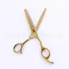 Tesoura de Cabeleireiro Aço Inoxidável 4Cr Tesoura Reta Tesoura Desbastadora Tesoura de Salão de Beleza 17cm Logo Personalizável Tesoura de Corte Revestida de Titânio