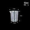 Béquer de Plástico PP 30-1000ml ml Copo Medidor Experimental Copo Medidor Sem Alça 1000 ml Copo Graduado Dupla Face