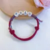 Pulseira de Prata Pura Paz e Alegria, Tamanho Ajustável, Simples, Elegante, Fresca, Refinada, Moderna, Versátil, Estilo Antigo