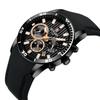 REWARD83005 Reloj de hombre con cinta de cuarzo, reloj con calendario, reloj de hombre con seis agujas, reloj de comercio exterior