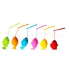 Peixe em forma de peixe em forma de silicone sachê de chá filtro de chá silicone filtro chá silicone pesca chá sachê de chá máquina de chá