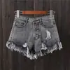 AliExpress Novos Shorts Jeans Femininos Europeus e Americanos Soltos de Perna Larga Hot Pants Cor Clara Finos Shorts para Meninas Atacado