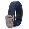 Cinturón de lona gruesa Cobra para hombre, moderno cinturón de mezclilla juvenil de aleación para exteriores, estilo coreano, informal, combinable.