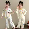 Pijama de una pieza para niña, Nuevo estilo para primavera y otoño, Ropa para casa, Monopadre de manga larga para bebés niñas