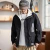 S8828 Tallas Grandes Ropa Nueva de Primavera para Hombre Chaqueta con Capucha Chaqueta Funcional de Trabajo Casual Holgada para Hombre