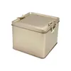 Caja metálica cuadrada a presión para pasteles, pasteles de piña, pasteles de luna, dulces de boda, caja de almacenamiento sellada, caja de embalaje apta para alimentos
