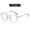 Nuevas gafas lisas de titanio de moda, borde fino de seda dorada, montura de gafas ligera, estilo retro Harajuku, estilo japonés, cabello liso de fábrica