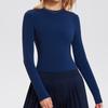 Roupa de Yoga Outono e Inverno Manga Longa Feminina T-shirt Fitness com Sensação de Pele Segunda Pele Treinamento Pilates Emagrecimento Corrida Top Esportivo